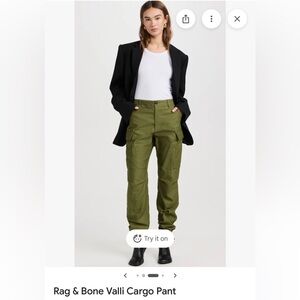 Rag & Bone Valli Cargo Pants in Dark Green
